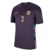 Maillot de foot Angleterre Kyle Walker #2 Extérieur vêtements Europe 2024 Manches Courtes